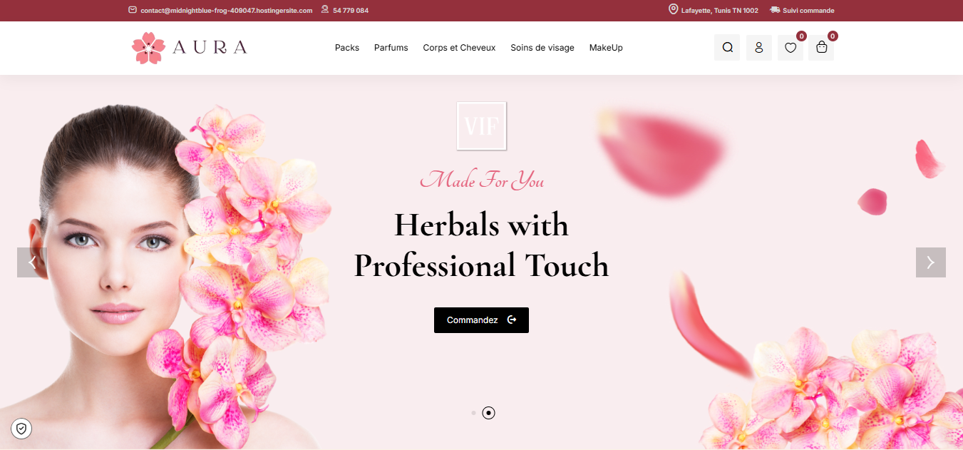 Case Study — Aurabyyosra.tn (Cosmetics E‑commerce Website)