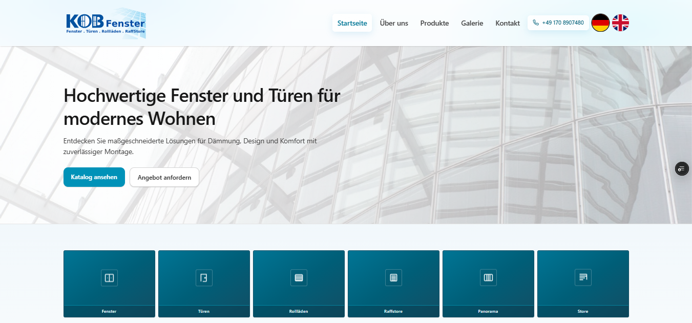 Case Study — Kofenster.de (Business Website for Windows & Doors)